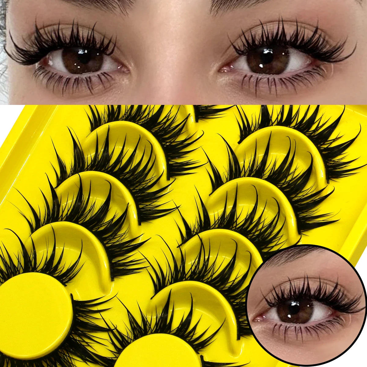 Cat Eye Lashes 3D Natural False Lashes Fluffy Soft