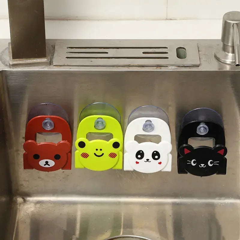 Kitchen Accessories Cartoon Sponge Rag Storage