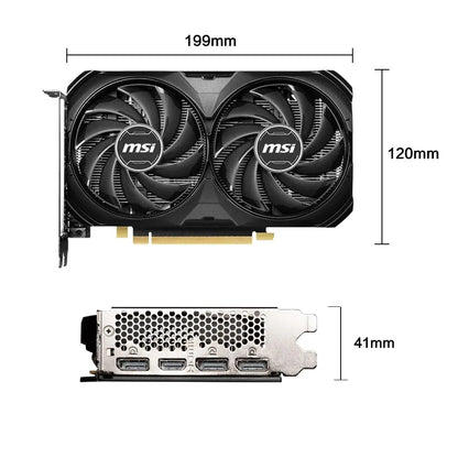 MSI GeForce RTX 4060 VENTUS 2X BLACK 8G OC Gaming Graphics Card 8GB