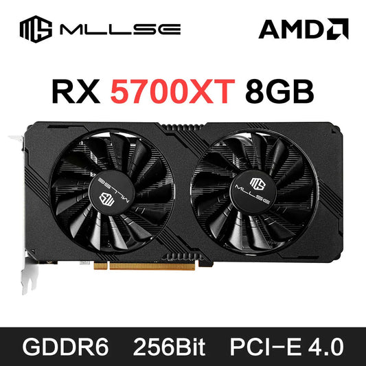 MLLSE AMD RX 5700 XT 8GB Graphics Card GDDR6 256Bit PCI-E 4.0×16 6+8Pin Radeon GPU Rx 5700XT