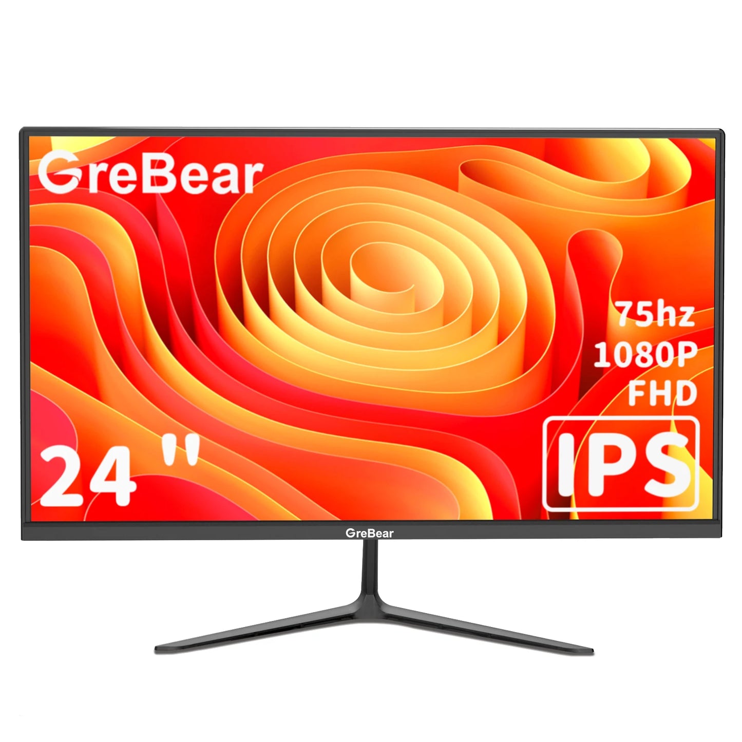 GreBear IPS  Monitor 24 Inch, FHD 1080p , 99% sRGB,Ultra slim