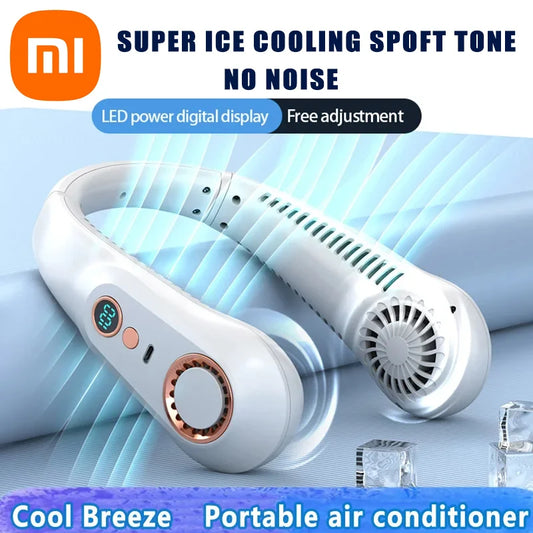 Xiaomi Hanging Neck Fan Portable Bladeless Neckband Fan Digital