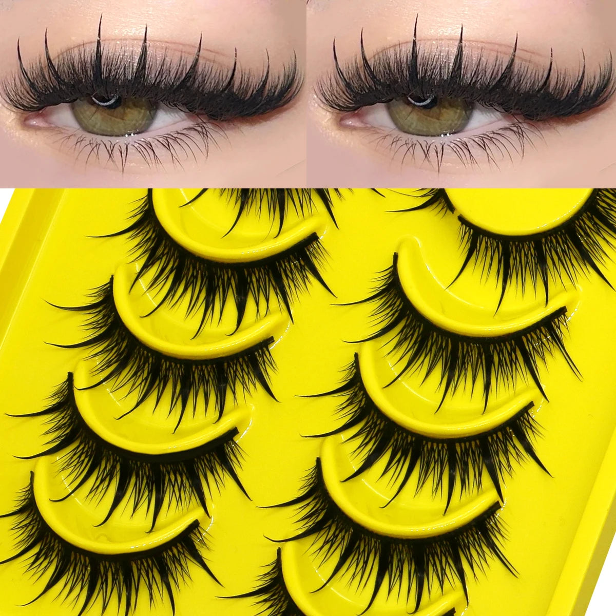 Cat Eye Lashes 3D Natural False Lashes Fluffy Soft