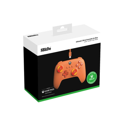 8BitDo Ultimate C Wired Game Controller for Xbox Series X/S Xbox One with RGB Lighting Hall Effect Joysticks for Windows 10/11