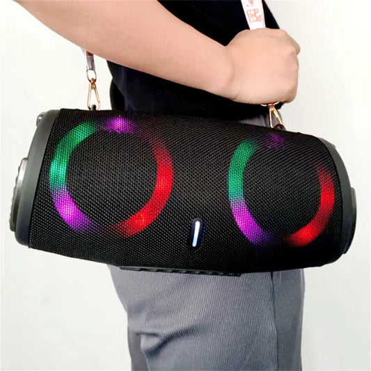 Portable Waterproof 100W High Power Bluetooth Speaker RGB Colorful Light Wireless Subwoofer