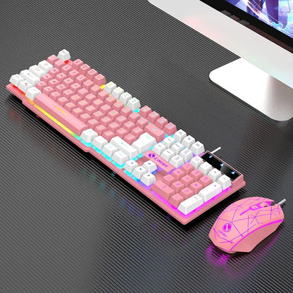 Wired Keyboard And Mouse Set Usb Luminous