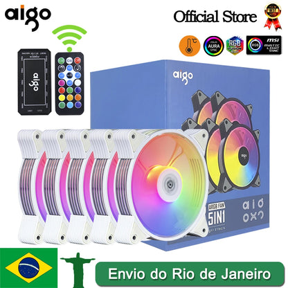 Aigo AR12 white 120mm RGB FAN ventilador PC gamer