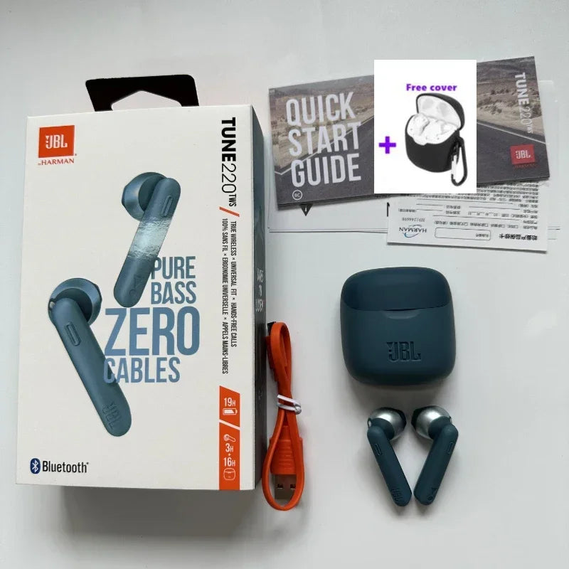 100% Original JBL Tune 220TWS Bluetooth Earphones