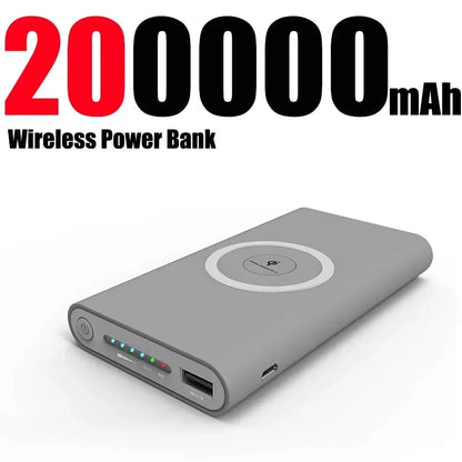 200000mAh Power Bank Ultra-Large Capacity Universal Wireless Fast Charging SAMSUNG/IPHONE