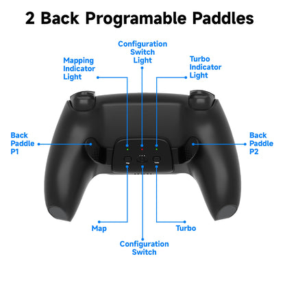 2 Back buttons for ps5 controller, accessory upgrade board